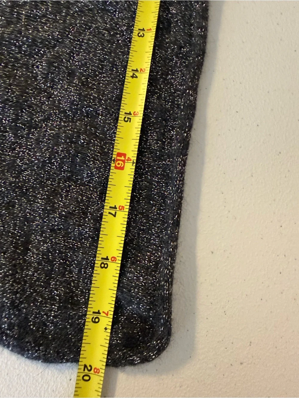 Ann Taylor Long Scarf Dark Grey Silver Woven Sparkle Stylish Cashmere Silk Wool